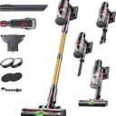 Cordless Vacuum Cleaner, 75Mins/55KPa/650W Self-Standing Stick Vacuum Cleaners for Home, Rechargeable, Lightweight, Anti-Static&Anti-Tangle Brush, for Hard Floor, Carpet, Hardwoods, Pet Hair