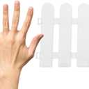 Kisangel 5Pcs White Plastic Picket Fence, Garden Border Edging 19.7x7.9