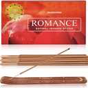 2 x Romance Incense Sticks - Natural Incense for Relaxation, Meditation and Creating a Serene Atmosphere(100 Sticks & 1 Burner Holder)