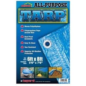 3 x Polyethelene Blue Tarp - 6 ft x 8 ft