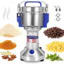 Moongiantgo 500g Grain Mill Grinder Electric High Speed Spice Grinder Flour Mill Stainless Steel Dry Pulverizer for Cereal Grains Spices Herbs Coffee Wheat Corn (500g Upright)