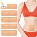 45Pcs Castor Oil Patches for Belly Button, Self-Adhesive Castor Oil Pack Wrap Disposable, Portable Highly Absorbent Belly Button Cover, No Wash, Easy to Use, Heart-Shaped (Oil Not Included)