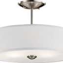 Kichler Shailene Semi-Flush Mount Light, Brushed Nickel, 14"