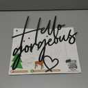 Hello Gorgeous Wall Decor - 20"X15" Black Modern Beautiful Hello Gorgeous Sign Farmhouse Metal Wall Signs Hello Beautiful Wall Decor for Hanging Any Room Wall Art Hanging