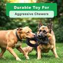 Goughnuts Dog Toys for Aggressive Chewers | Virtually Indestructible Pull Toy for Large Breeds Such as Pit Bulls and German Shepherds | Heavy Duty Tug Dog Toy | Large | Black