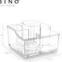 BINO 'The Heiress' 6 Compartment Jewelry and Makeup Organizer, Clear and Transparent Cosmetic Beauty Vanity Holder Storage