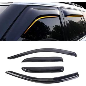 Window Visors Out-Channel Rain Guards 2002-2008 Dodge Ram 1500, 2003-2009 Ram 2500 & 3500 with Quad/Extended Cab Vent Visors Shades Wind Deflectors Window Visor Vent Visors