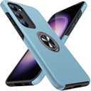 JAME for Samsung Galaxy S23 Plus Case, Slim Soft Bumper Case for S23 Plus Case, with Ring Holder Kickstand for Galaxy S23 Plus Case, Military-Grade Protection for Samsung S23 Plus Case, Sierra Blue