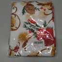 SASTYBALE Christmas Tablecloth Rectangle, Jacquard Fabric Christmas Table Cloth with Poinsettia Flowers, Spillproof Table Cover for Winter Holiday Dinner Decor (Rectangle, 60" x 84")