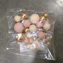 Gyufise 30Pcs Ball Cake Topper Ball Cake Picks Colorful Pearl Ball Shaped Cupcake Insert Cake Topper for Bear Theme Birthday Party Favors Wedding Decoration Supplies Apricot Gold Light Brown