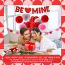 Fulmoon 13 Pcs Valentine Paper Kit Party Decorations, Valentine's Day Decorations Paper Flowers Hanging Fan Heart Craft Kit with Be Mine Banner, for Anniversary, Wedding, Engagement Party