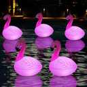 Flamingo Floating Pool Lights, Waterproof Inflatable Solar Pool Lights for Swimming Pool, Outdoor LED Glow Floating Light for Beach, Garden Backyard, Patio Lawn, Hot tub Decor (1 Piece)