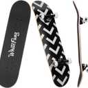 White Fang checkered skateboard, (32in L x 8in W)