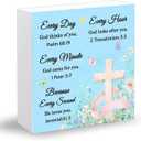 Christian Gifts For Women Wooden Decoration With Bible Verse Best Christian Religious Gifts Spiritual Gift For Women Men Faith Based Gift Every Second God He Loves You