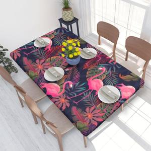 Blue Petal Mandala Pattern Tablecloth with Elastic Edge, Round Table Cover Washable Reusable Bohemian Table Cloths for Kitchen Dining Party, Medium (Fits 45-50 in)