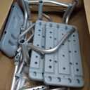 Drive Medical 12011KD-1 Tub Transfer Bench For Bathtub, Height Adjustable Shower Bench with Backrest, Shower Seat Shower Chair Bath Chair for Elderly, Seniors, Arm Support for Transfer, 400 Weight Cap