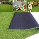 Artificial Grass Rug 0.8 Inch Pile Height 3FTx10FT Indoor Outdoor Rug Fake Grass Carpet with Drainage Holes Green Synthetic Grass Turf Mat Turf Grass for Patio Deck Balcony Landscape Lawn