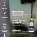 Car Air Fresheners | 10ml Air Freshener | Strong Perfume Hanging Diffuser with Odour Eliminaor Technology | Car Accessories for Men | Car Scents Air Fresheners by Ikeda (Oval, Dark Night) (0.34 Fl Oz (Pack of 1))