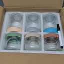 DRKIO 10 & 16 Oz Overnight Oats Containers with Lids - 6 Pack Glass Storage Jars with Airtight Lids Wide Mouth Mason Food Jars Great for Meal Prep Salad Chia Puddirg Snacks Yogurt Sugar Spice Cereal