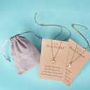 Best Friend Necklace for 2, Sun and Moon Matching Friendship Necklace Jewelry Gifts for BFF Sisters (Gold)