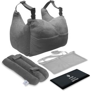 Zomaple Mastectomy Pillow - Post Surgery Pillow, Mastectomy Recovery Must Haves, Breast for After Heart Surgery, Reduction & Augmentation Patients Sleeping, Recovery Seatbelt Protection-Surgery Gift (Grey)
