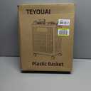 WESAPPINC 55L Collapsible Extral Large Laundry Hamper, Plastic Laundry Basket with Wheels,Suitable for Bathroom, Bedroom, Dorm Room & Laundry Room,Basket with Handle (White)