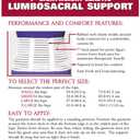 OTC Lumbosacral Support, 7-inch Lower Back, Lightweight Compression, Elastic, White, Large
