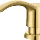 GAGALIFE Kitchen Sink Soap Dispenser with Large Bottle, Built in Sink Soap Dispenser Refill from Top, Brushed Gold