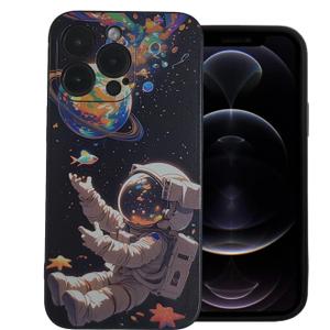 Compatible with iPhone 16 pro max case Anti Scratch Shockproof Soft Astronaut Pattern Design iPhone 16 pro max Silicone case Suitable for Boys and Girls Teenagers Men and Women 6.9 inches 
