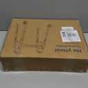 Folding Walkers for Seniors with 2 Skis and 5" Wheels, Lightweight Adult Rolling Walker, Supports Up to 350 Pounds, Adjustable Height, Aluminum Standard Walker, Silver