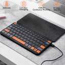 Universal Travel Keyboard Plus, New Dual Bluetooth Portable Keypad with 7-Color Backlit & Any-Angle Stand, Wireless Tablet Keyboard for iPad/Z Fold/Galaxy Tabs/Phones, Keypad for iOS/Android/Windows