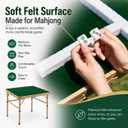 Folding Mahjong Table, 27.6" x 27.6" Portable Mahjong Game Table with Green Felt Surface, Aluminum Alloy Foldable Frame, Indoor Outdoor Table for Mahjong, Cards, Dominoes & Board Games