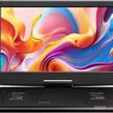 Yoton 17.5" Portable DVD Player with 15.6" HD Swivel Screen for for Kids Elderly, 6 Hours Working Time with Built-in Battery, Dual Stereo Speakers, USB/SD/TV Sync/Multiple Disc Formats, Black