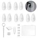 Eyeglass Air Bag Nose Pads,5 Pairs Screw in Air Chamber Nose Piece Nosepads for Glasses, Eyeglasses Replacement Repair Kit Set with Screws, Screwdriver, Tweezer, Storage Case and Cleaning Cloth, Pack of 3