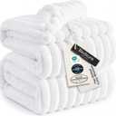 Bedsure GentleSoft Queen Blanket for Couch - Cozy Soft Blankets for Women, Cute Small Fleece Throws for Girls, Bright White, 90x90 Inches