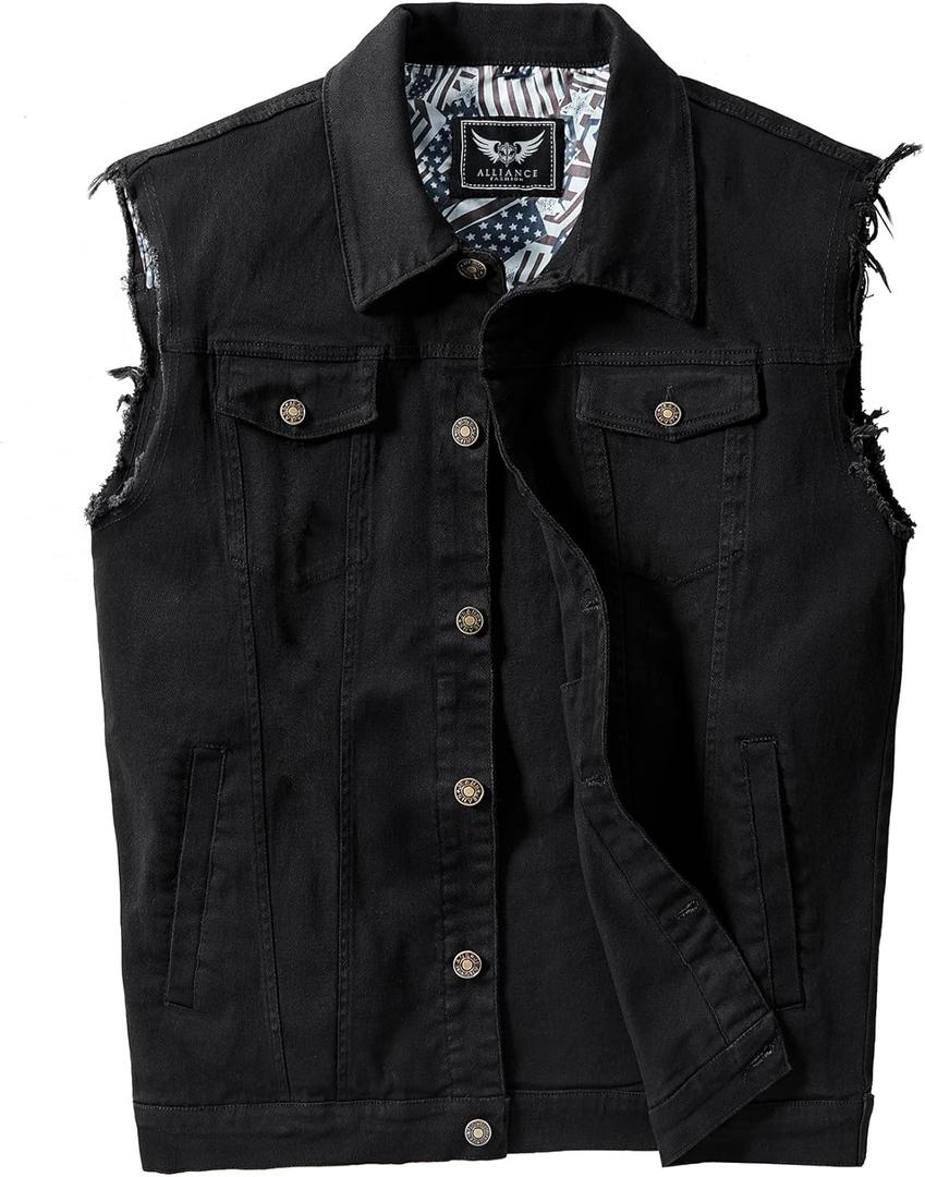 Alliance Fashion
Denim Vest Jacket for Men Fashion Stretchy Trucker Sleeveless Jean Outerwear (Small, Black) Alliance Fashion
Denim Vest Jacket for Men Fashion Stretchy Trucker Sleeveless Jean Outerwear (Small, Black)