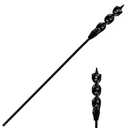 DKIBBITH Flexible Installer Drill Bit for Pulling Wires Through Walls Ceilings and Sidewalks,54-Inch Long, 1-1/4-Inch Auger with a Fish Eye Hole and Screw Point, 1/4" 3-Flat Anti-Slip Shank.