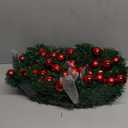 Christmas Garland, Christmas Garland with Lights Battery Operated,9 ft Rattan Artificial Flower Vine Plants Xmas Decorations for Indoor Outdoor Home Mantel Fireplace Stairs