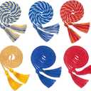 2 x 6 Pack Graduation Cords, Graduation Honor Cords Braided Tassels Cord for 2026, 68” Long Polyester Yarn Honor Ropes for 2026 Grad Decorations, Party Ceremonies
