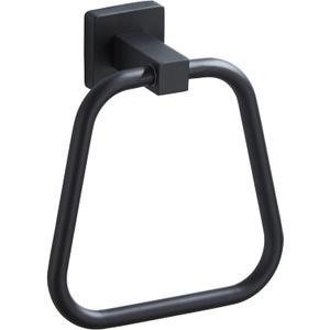 Matte Black Towel Ring for Bathroom, Kitchen Bath Towel Holder Hangers Wall Mount Heavy Duty Stainless Steel (1 pack)