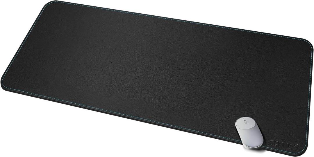 CENNBIE Leather Desk Mat, 59 x 23.6 Extra Large Desk Pad Blotter Protector, Extended Non-Slip Mouse Pad, Waterproof PU Leather Desk Mat on top of desks Large for Office and Home (Black)