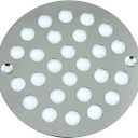 4 Inch Screw-in Round Shower Drain Cover Replacement Floor Drainer with Screws (Chrome)