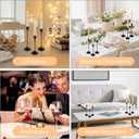 6pcs Black Candle Holder, Black Candlestick Holders Taper Candle Holders for Pillar Candles Sticks Holder Decor Halloween Christmas Decorations Candle Stick Holder Candelabros para Centros de Mesa