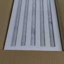 Lovdeco Carrara White 1/2" X 12" Marble Pencil Liner Tile, Edge Trim Molding for Shower and Backsplash, Bullnose Tile Trim Polished, 10 Pcs/Box