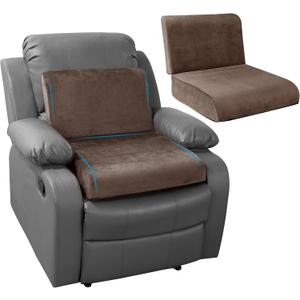HOMBYS Recliner Seat Cushion with Lumbar Supportive Pillow Extra Large Non-Slip Seat Cushion with Back Support Cushions,Cruve Edge Design for Relief Thighs Pressure, Brown