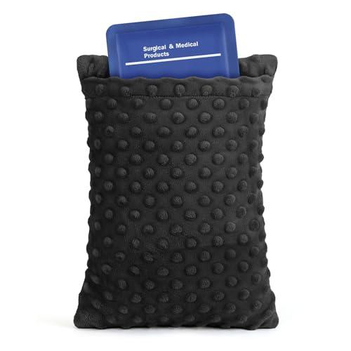 okmaba Hysterectomy Recovery Pillow with Hot/Cold Pack Pocket - Abdominal Surgery Recovery Pillow for Women, C-Section & Tummy Tuck Must Haves, Post Op Support Cushion (Black)