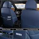Coverado Seat Covers, Car Seat Covers Front Seats, Car Seat Cover, Car Seat Protector Waterproof, Car Seat Cushion Nappa Leather, Blue Seat Covers Carseat Cover Universal Fit for Most Cars