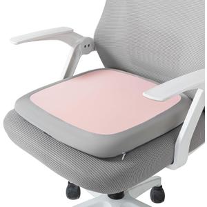 SheRest Office Chair Cushion with Straps, Memory Foam Seat Cushion with Removable Cover, Suitable for Office Chairs, Car Seats, and Airplane Seats, Pink, Large