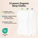 Organic Burp Cloths Baby Boy & Girl - 5-Pack Super Absorbent Cotton Burping Cloths for Babies, Soft & Plush Newborn Spit Up Rags, Infant Towels for Milk Spit Up, Unisex, Large 21" x 10" (Fall Spores)