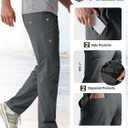 FREE SOLDIER Men's Outdoor Cargo Hiking Pants with Belt Lightweight Waterproof Quick Dry Tactical Pants Nylon Spandex (Dark Gray 42W/30L)